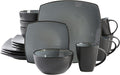 Gibson Elite Soho Lounge Square Reactive Glaze Stoneware Dinnerware Set by GibsonHomewares