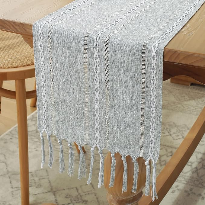 Wracra Rustic Linen Table Runner - Image 7