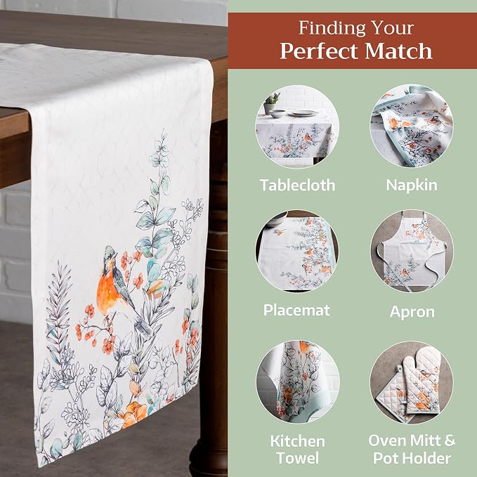 Maison d' Hermine Table Runner 100% Cotton 14.50" x 108" | Table Runners 108 - Image 5