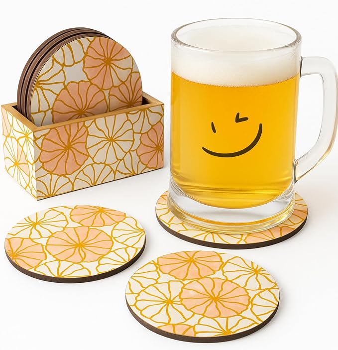 Wooden Coasters for Drinks by Unknown