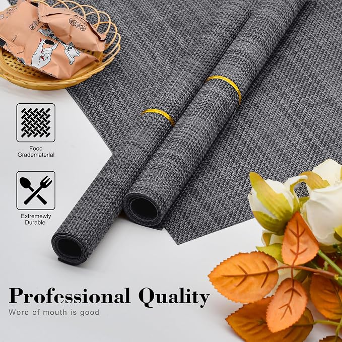 Placemats Set of 4 Washable Indoor | Outdoor Vinyl Place Mats - Image 4