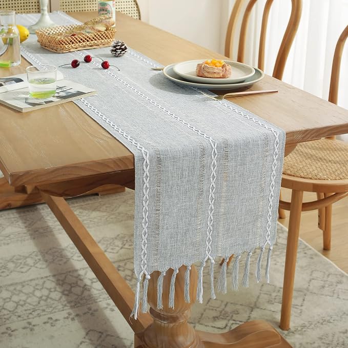 Wracra Rustic Linen Table Runner - Image 5