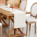 NEWISHER Rustic Embroidered Plaid Cloth Table Runner 60 inches, Farmhouse by Newisher