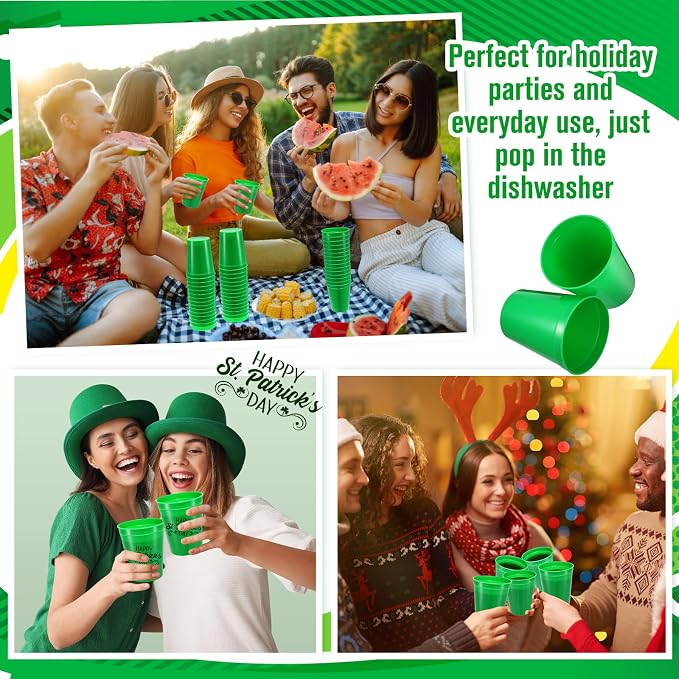 Yungyan 100 Pack 16 oz Stadium Cups Reusable Plastic Cups Blank Drink Stadium - Image 7