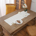 Gernaice 2PCS Boho Table Runner, Rustic Cotton Linen Farmhouse Table Runners by Gernaice
