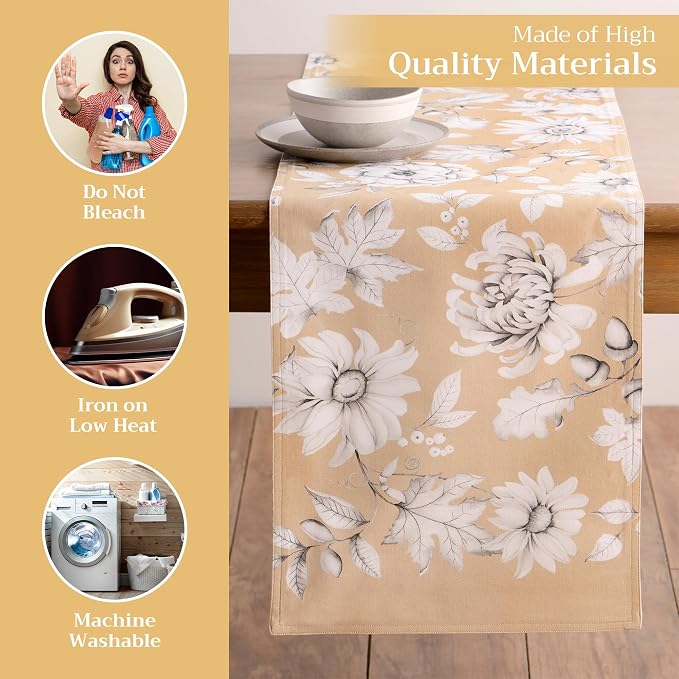 Maison d' Hermine Table Runner 100% Cotton 14.50" x 72" | Table Runners 72 - Image 3