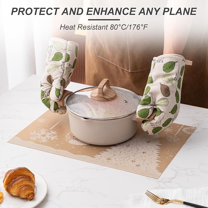 Placemats Set of 6 Washable Indoor | Outdoor Vinyl Place Mats - Image 3