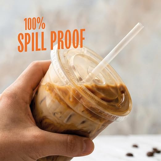 Stack Man Clear Plastic Cups - 16 oz - 100 Pack | Disposable Iced Coffee Cups - Image 6