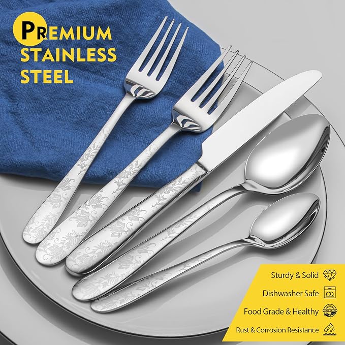 40 Piece Silverware Set, Service - Image 4