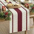 Artoid Mode Red Rustic Woven Table Runner 12x90 Inch | Holiday Farmhouse by ArtoidMode