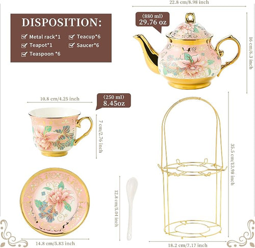 20 Pieces Porcelain Tea Set - Image 2