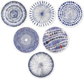 AD Set of 6 Coasters for Drinks Absorbing Round Ceramic Stone Coaster by AD