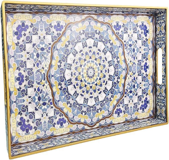 Blue Decorative Tray, Serving Tray by Umisriro