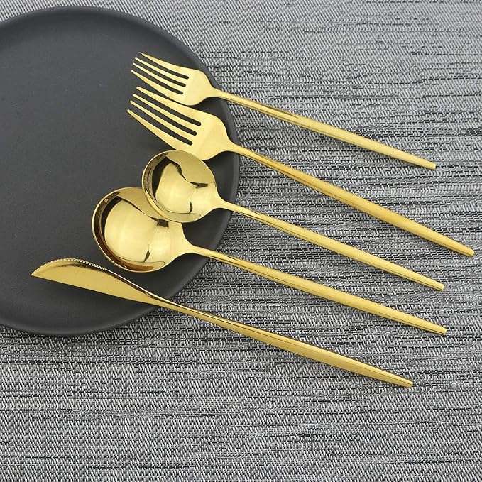 JASHII 30-Piece Stainless Steel Satin Finish Flatware Set - Image 3