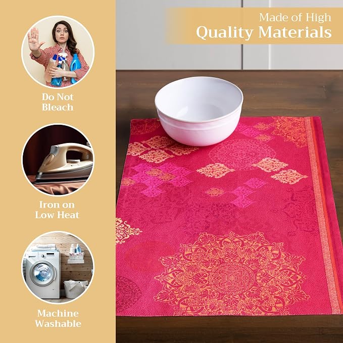 Maison d' Hermine Placemats Set of 4 Reusable 100% Cotton | Cloth Place Mats - Image 3