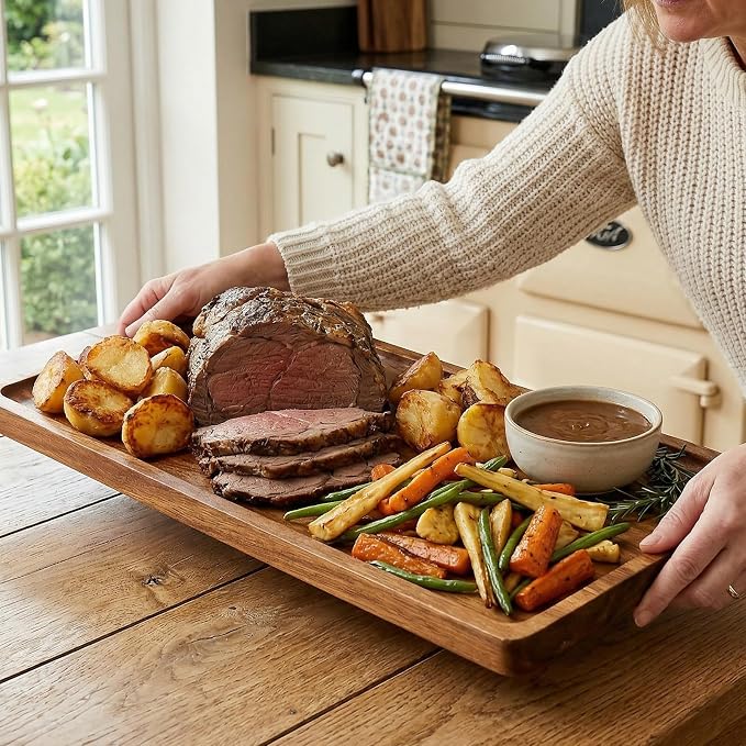 MUKCHAP 4 Pack Wood Serving Platters - Image 7