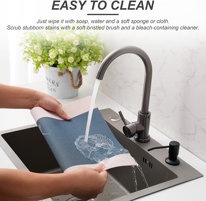 Placemats Set of 6 Washable Indoor | Outdoor Vinyl Place Mats - Image 3