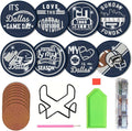 Bartogro 8 Pcs Diamond Painting Coaster Kits, DIY Football Diamond Art Coasters by Bartogro