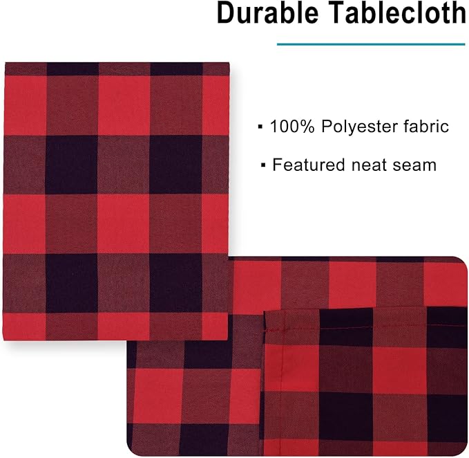 Checkered Rectangle Tablecloth - Image 4