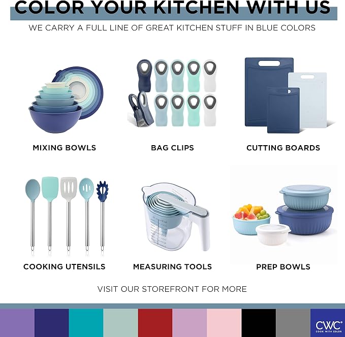 COOK WITH COLOR Mixing Bowls with TPR Lids - Image 8