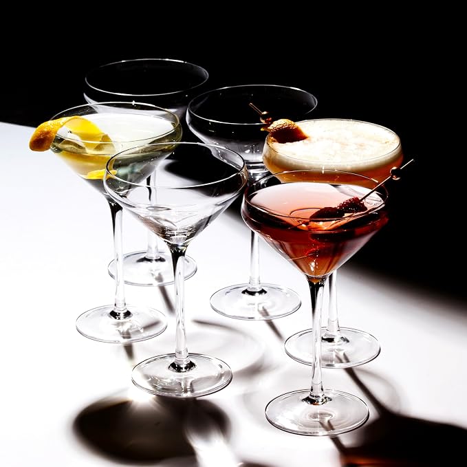 LEMONSODA Hand Blown Nick & Nora Cocktail Martini Glasses, Cosmopolitan - Image 3