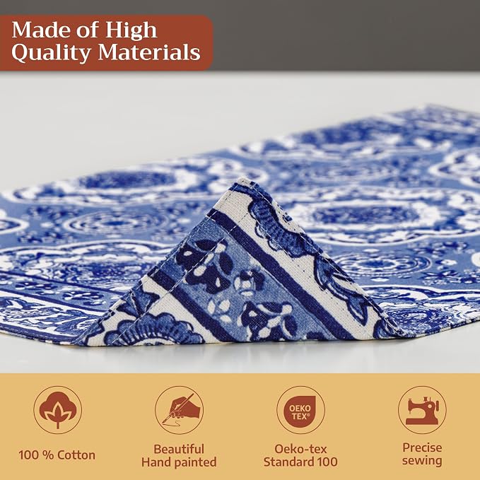Maison d' Hermine Placemats Set of 4 Reusable 100% Cotton | Cloth Place Mats - Image 3