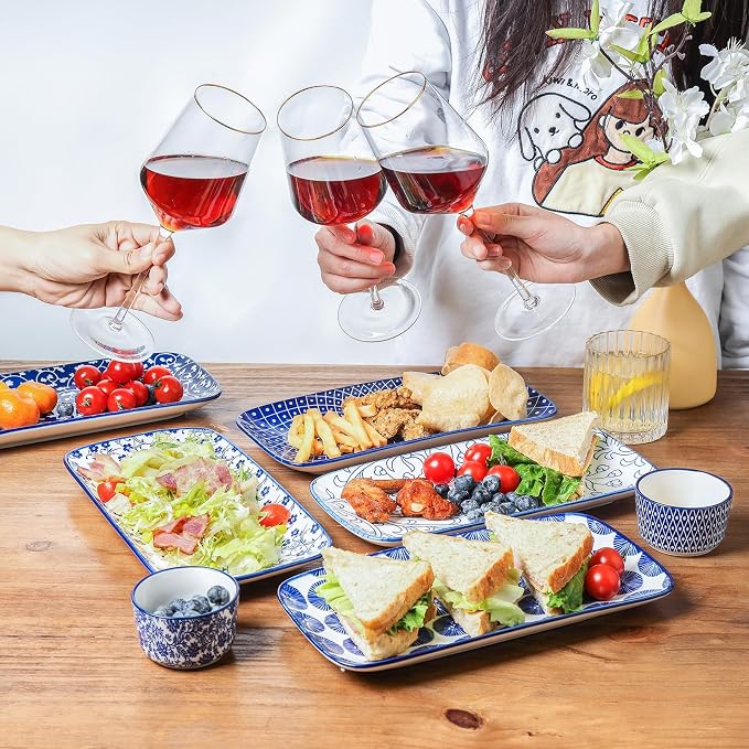Selamica Ceramic Serving Platters, 14 Inch Serving Trays - Image 5