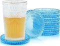 Modern Clear Glass Coasters Set of 8, Cute Coasters Table Mats by GOHDODD
