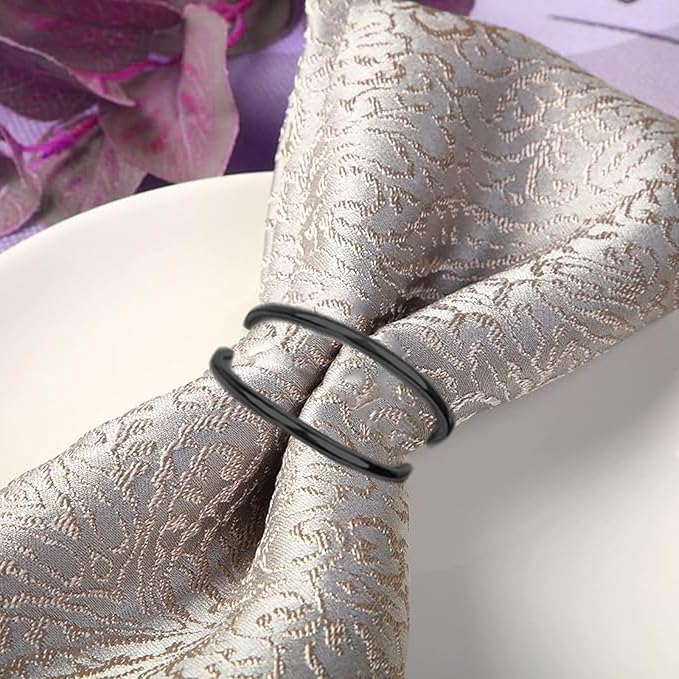Black Napkin Rings - Image 5