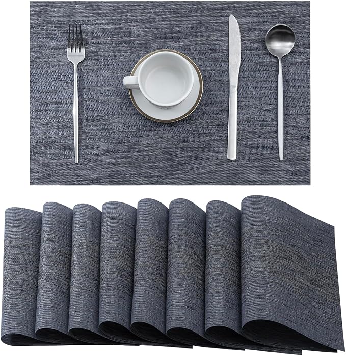 Leetaltree Denim Blue Placemats Set of 8 by Leetaltree-ArtatEveryTable