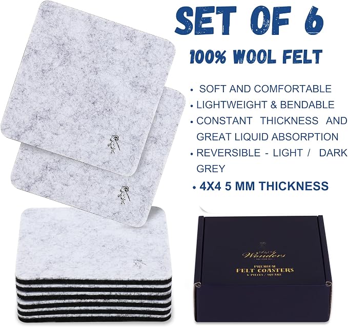 A&A Wonders Premium Felt Coasters - Image 2