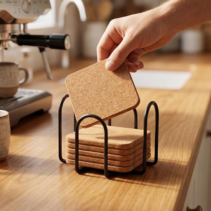 16 PCS 4 Inch Square Metal Coaster Holder - Image 5