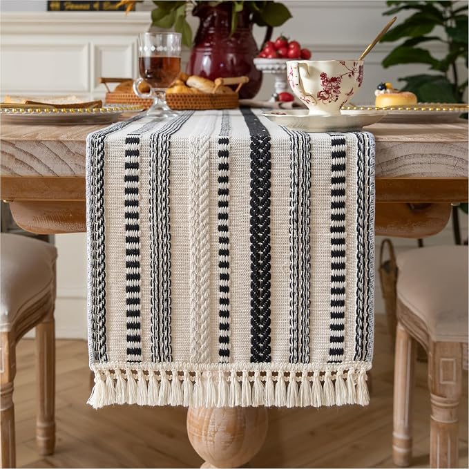 Caflife Boho Table Runner 90 Inchs Long, Dining Room Home Decor by Caflife