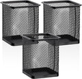 Segarty Square Pen Holder, 3 Pack Black Pen Holder by Segarty