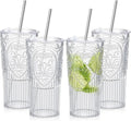 4 Set 20oz Vintage Plastic Tumbler by Unknown
