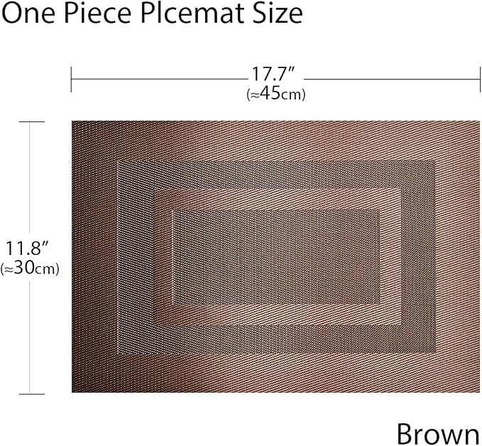 PIGCHCY Placemats Set of 12 Washable Durable Place Mats Vinyl Heat Resistant - Image 2