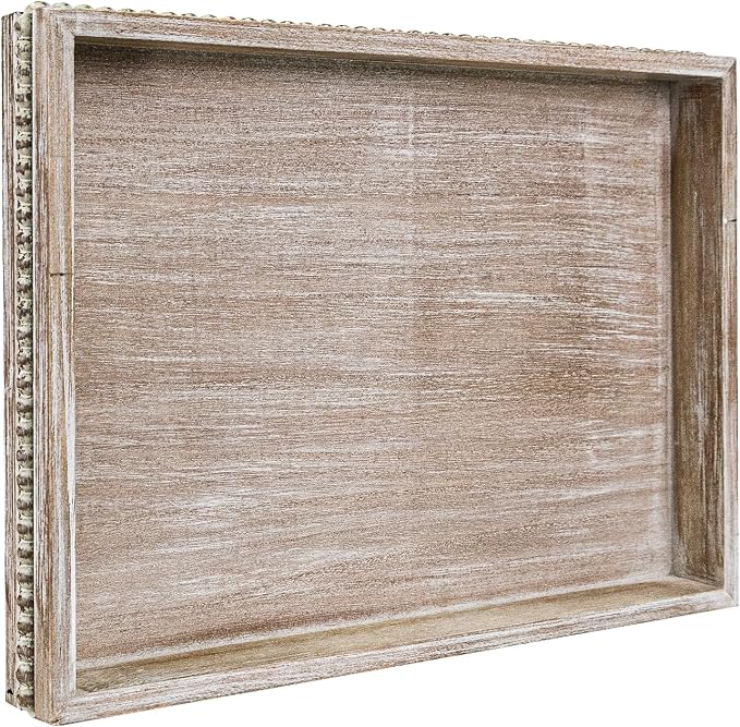 Wooden Decorative Tray, Rectangular Serving Tray by CEDARLUX
