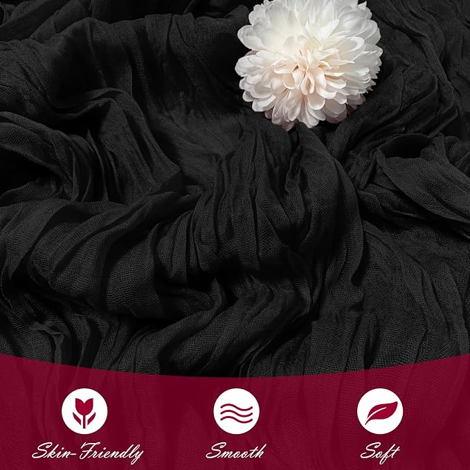 15 Pack Black Cheesecloth Table Runner 17 x 108 inch Cheese Cloth Table Runners - Image 5