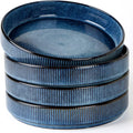 famiware Star 8.25" Pasta Bowls Set of 4, Bowl Plates, Nebulas Blue | Microwave by Famiware