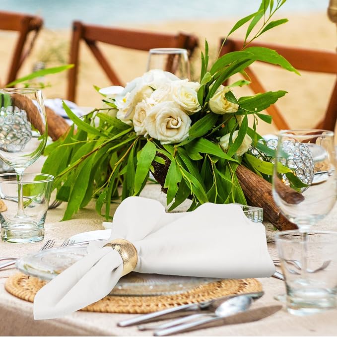 Lallisa 36 Pcs Gold Napkin Rings Bulk Metal Classic Brass Napkin Ring Holders - Image 7
