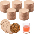Bulyoou 50 Pcs Round Vegetable Tan Leather Coaster 2" Circular Tooling | Veg by Bulyoou