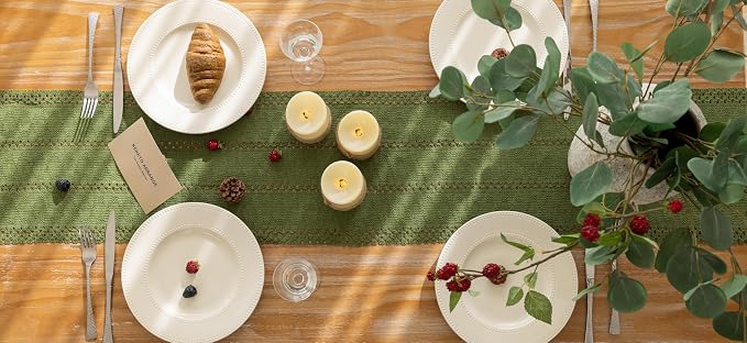 Keketoarrange Boho Macrame Table Runner 12x36 Inch | Woven Burlap Rustic Runner - Image 6