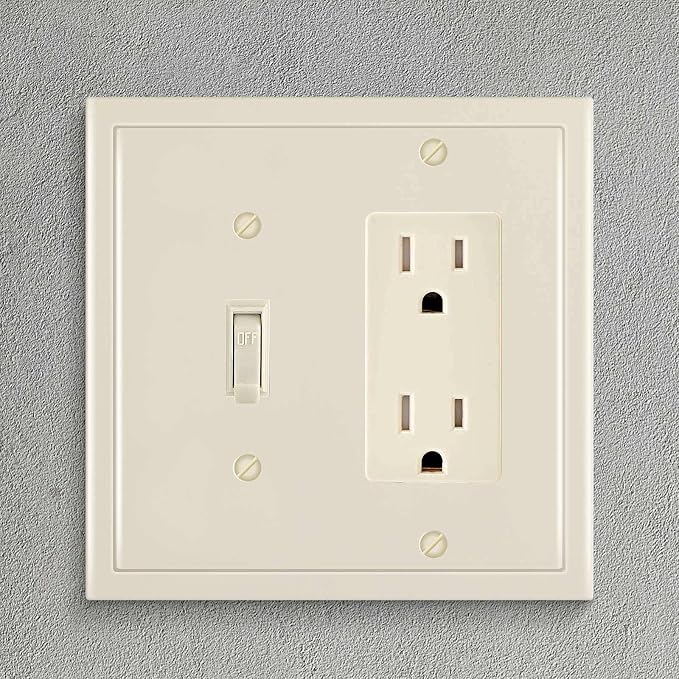 Modern Edge Decorative Wall Plate Switch Plate Outlet Cover, Durable Solid Zinc - Image 4