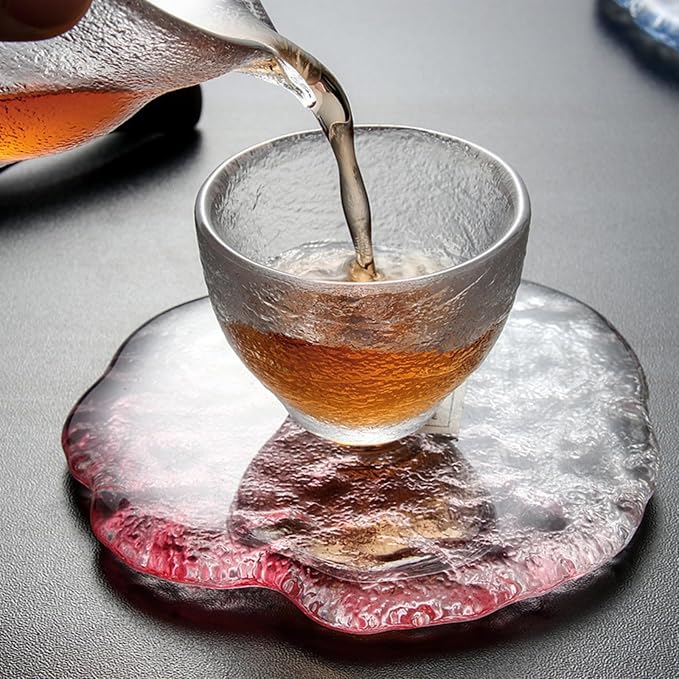 Lead-Free Crystal Glass Round Coasters, Frosted Design, Thickened and Durable - Image 5