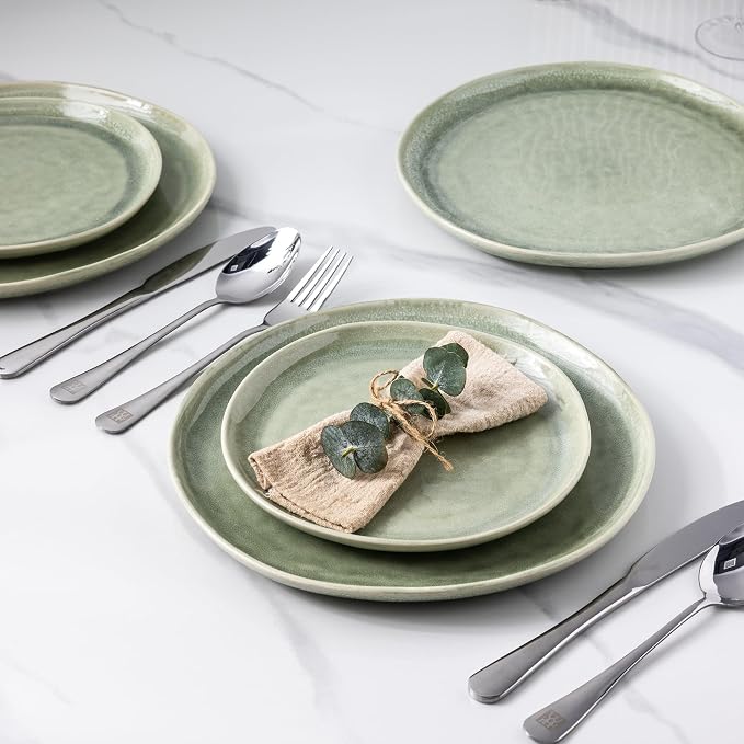 AmorArc Ceramic Plates Set of 6, 8.5 Inch Stoneware Small Dinner Plates Set | - Image 3