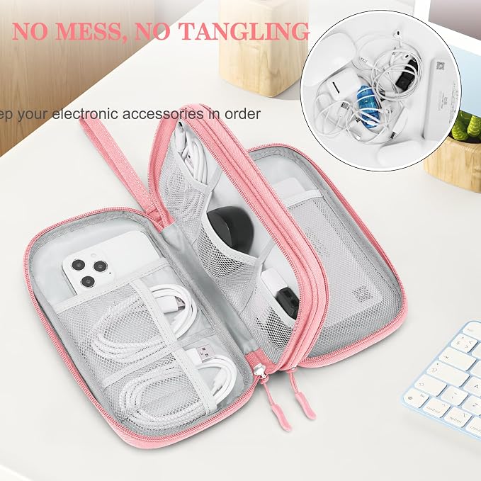 FYY Electronic Organizer, Travel Tech Pouch Bag, Waterproof, Double Layers - Image 5