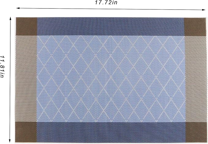 Placemats Set of 6 Washable Indoor | Outdoor Vinyl Place Mats - Image 2