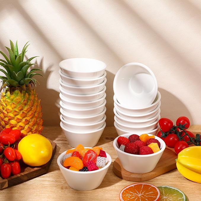 18 Pcs 8 oz Porcelain Bowls Small Dessert Bowls Porcelain Broth Cups Soup - Image 5