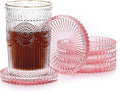JUXYES Set of 5 Heat-Resistant Clear Glass Coaster by JUXYES