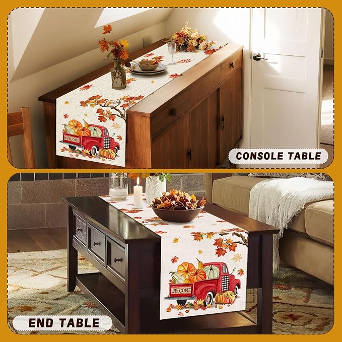 Bonsai Tree Table Runner Fall 54, Small Fall Runner - Image 6